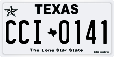 TX license plate CCI0141