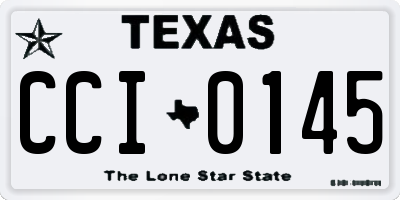 TX license plate CCI0145