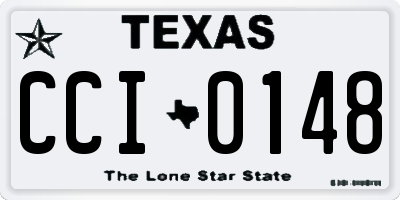 TX license plate CCI0148