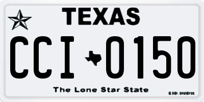 TX license plate CCI0150