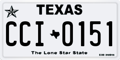 TX license plate CCI0151