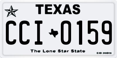 TX license plate CCI0159