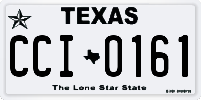 TX license plate CCI0161