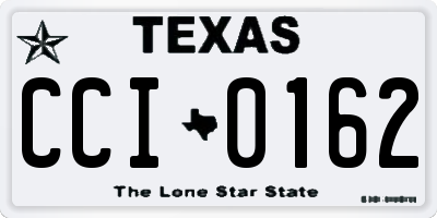 TX license plate CCI0162