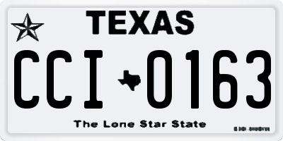 TX license plate CCI0163