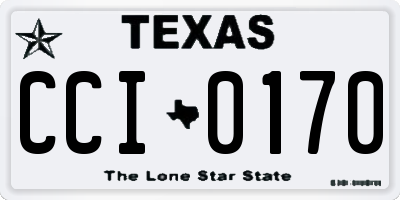 TX license plate CCI0170