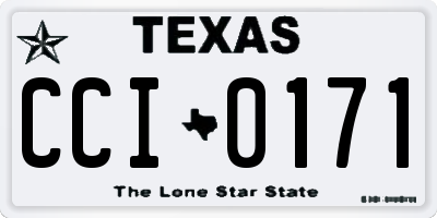 TX license plate CCI0171
