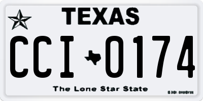 TX license plate CCI0174