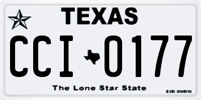 TX license plate CCI0177