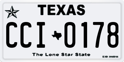 TX license plate CCI0178