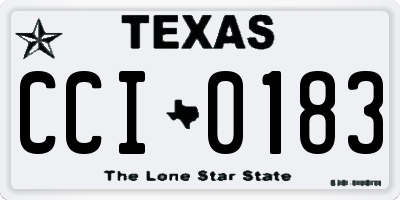 TX license plate CCI0183