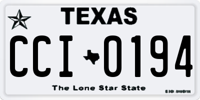 TX license plate CCI0194