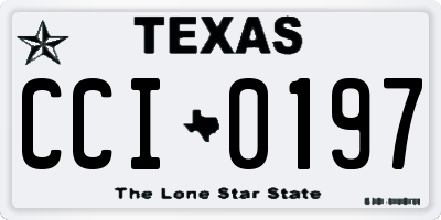 TX license plate CCI0197