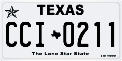 TX license plate CCI0211