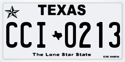 TX license plate CCI0213
