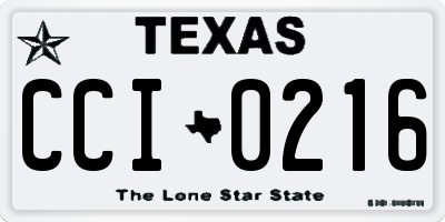 TX license plate CCI0216