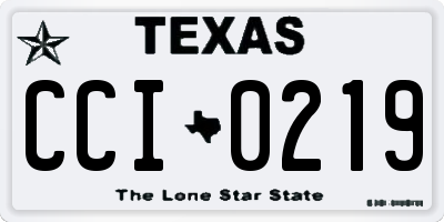 TX license plate CCI0219