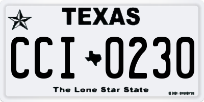 TX license plate CCI0230