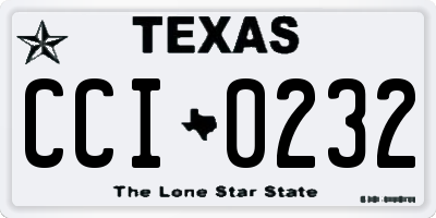 TX license plate CCI0232
