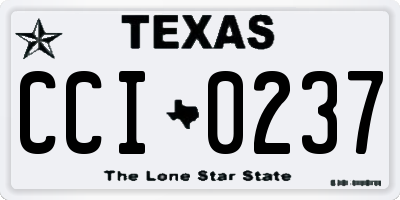 TX license plate CCI0237