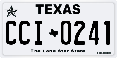 TX license plate CCI0241
