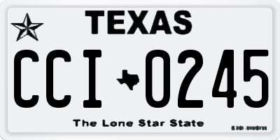 TX license plate CCI0245