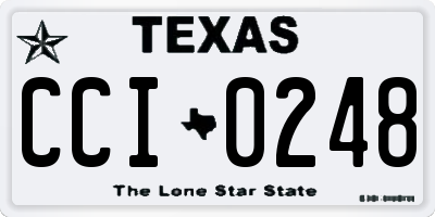 TX license plate CCI0248