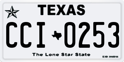 TX license plate CCI0253