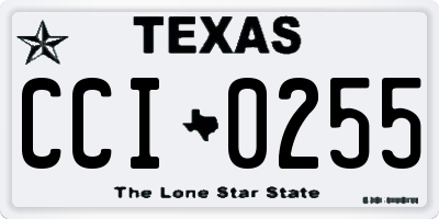 TX license plate CCI0255
