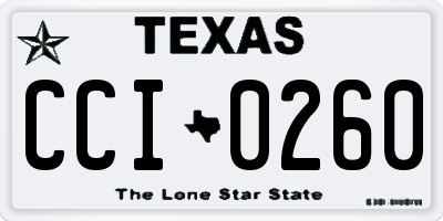 TX license plate CCI0260