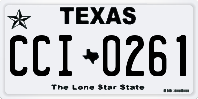 TX license plate CCI0261