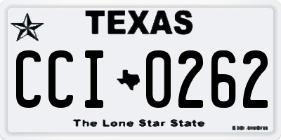 TX license plate CCI0262