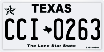 TX license plate CCI0263