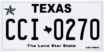 TX license plate CCI0270