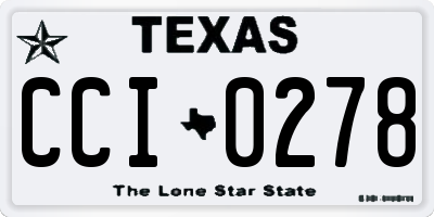 TX license plate CCI0278