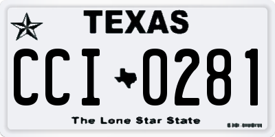 TX license plate CCI0281