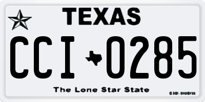TX license plate CCI0285
