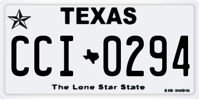 TX license plate CCI0294