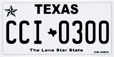 TX license plate CCI0300