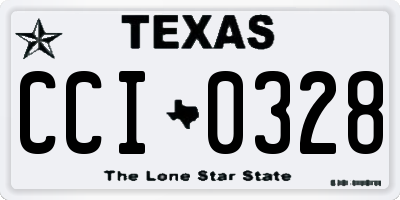 TX license plate CCI0328