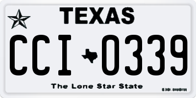 TX license plate CCI0339