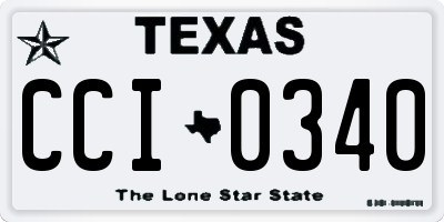 TX license plate CCI0340