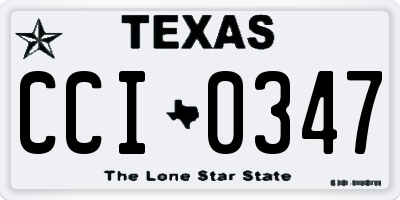 TX license plate CCI0347