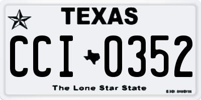 TX license plate CCI0352