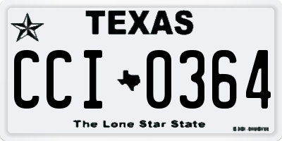 TX license plate CCI0364