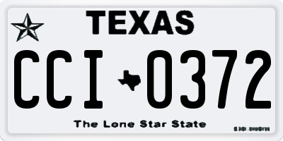 TX license plate CCI0372
