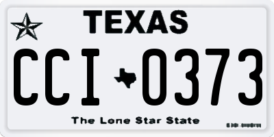TX license plate CCI0373