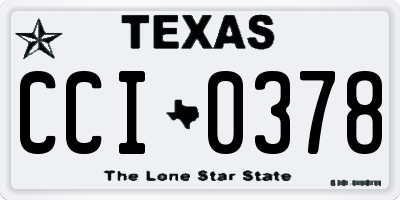 TX license plate CCI0378