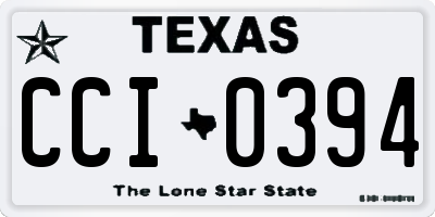 TX license plate CCI0394