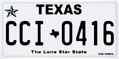 TX license plate CCI0416